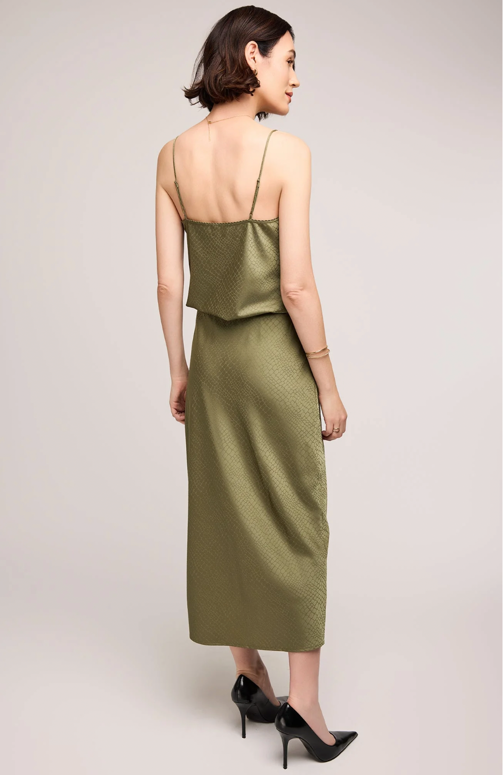 Ivy Bonnie Satin Midi Skirt