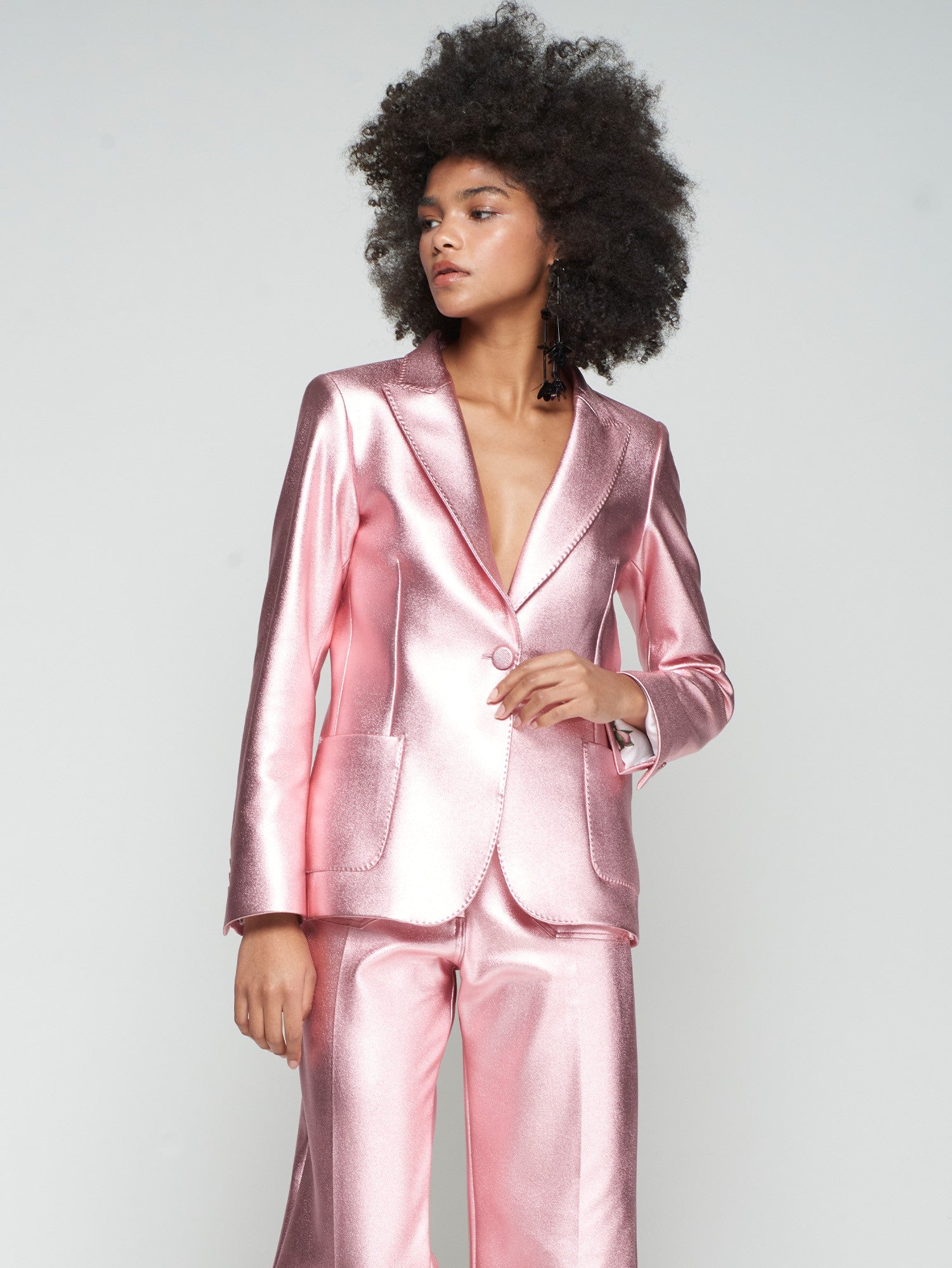 JACKET METALLIC PINK STRETCHY