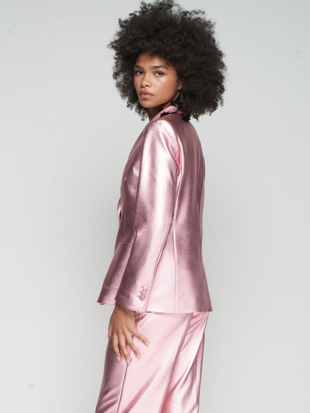 JACKET METALLIC PINK STRETCHY