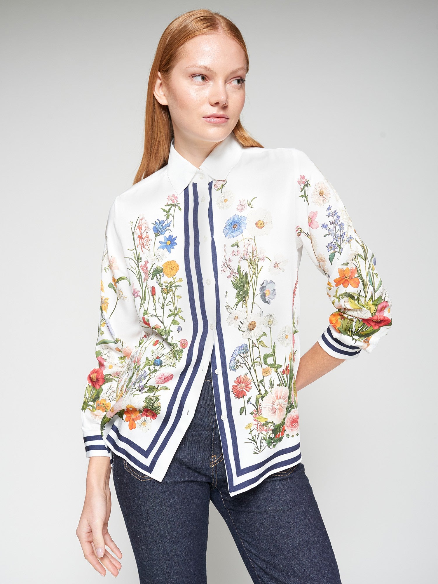 Tea Gatos Print Blouse